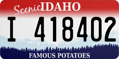 ID license plate I418402