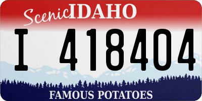 ID license plate I418404