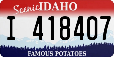 ID license plate I418407