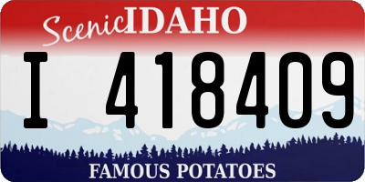 ID license plate I418409