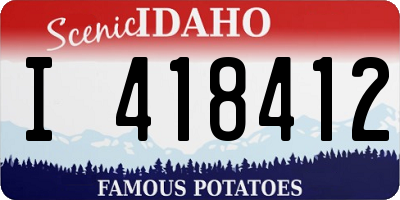 ID license plate I418412