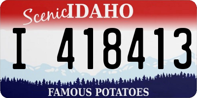 ID license plate I418413