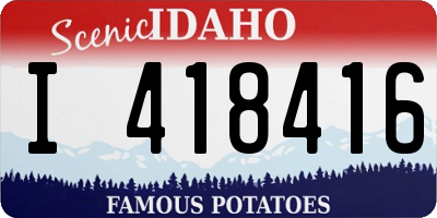 ID license plate I418416