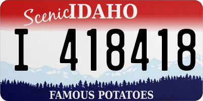 ID license plate I418418