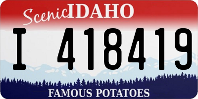 ID license plate I418419