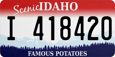 ID license plate I418420