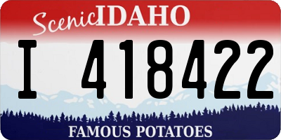 ID license plate I418422