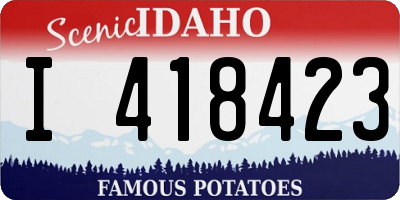 ID license plate I418423