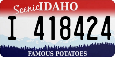 ID license plate I418424