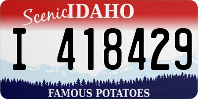 ID license plate I418429
