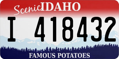 ID license plate I418432