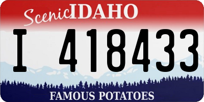 ID license plate I418433