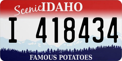 ID license plate I418434