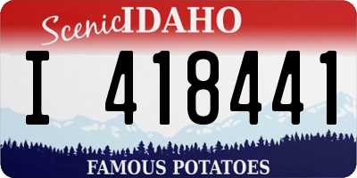 ID license plate I418441