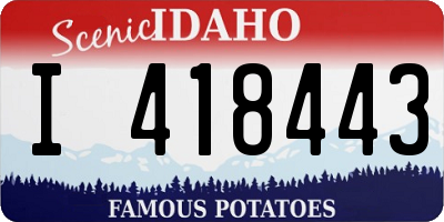 ID license plate I418443