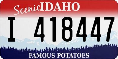 ID license plate I418447