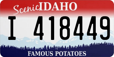 ID license plate I418449