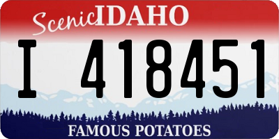 ID license plate I418451