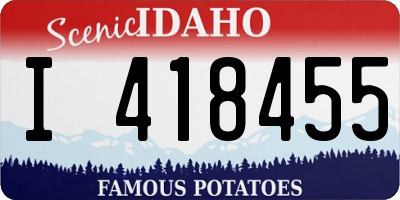 ID license plate I418455