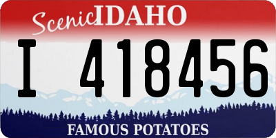 ID license plate I418456