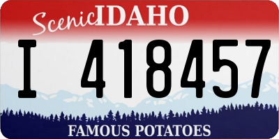 ID license plate I418457