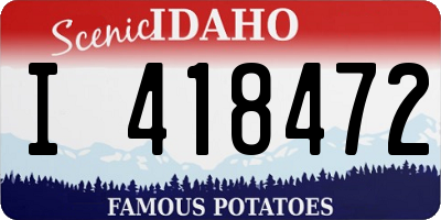 ID license plate I418472