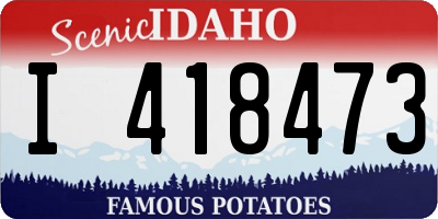 ID license plate I418473