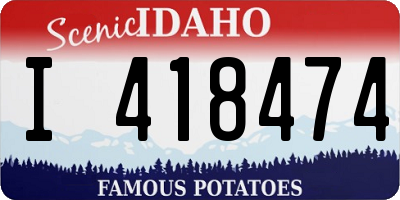 ID license plate I418474