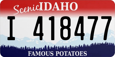 ID license plate I418477