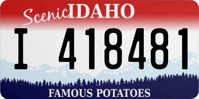 ID license plate I418481