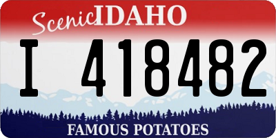 ID license plate I418482
