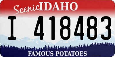 ID license plate I418483