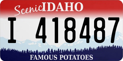 ID license plate I418487