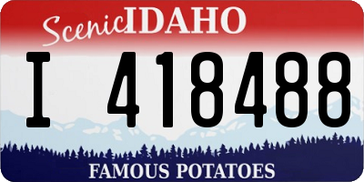 ID license plate I418488