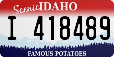 ID license plate I418489