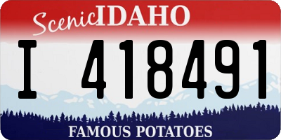 ID license plate I418491