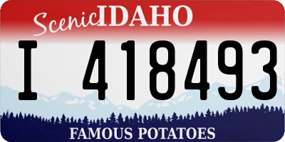 ID license plate I418493