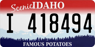 ID license plate I418494