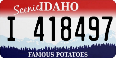 ID license plate I418497