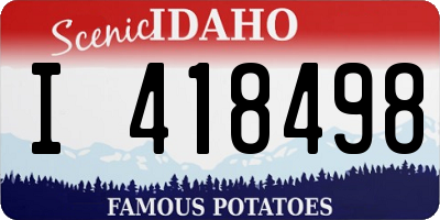 ID license plate I418498