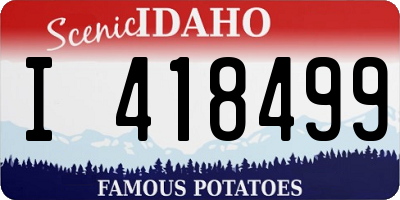 ID license plate I418499