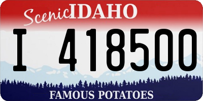ID license plate I418500