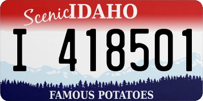 ID license plate I418501