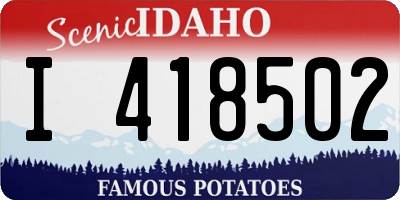 ID license plate I418502