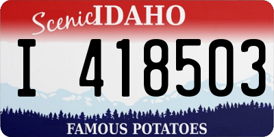 ID license plate I418503