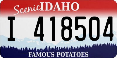 ID license plate I418504