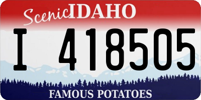 ID license plate I418505