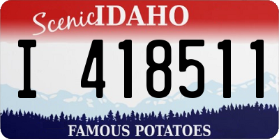 ID license plate I418511
