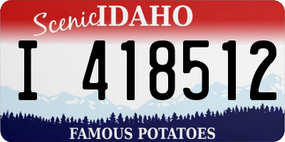 ID license plate I418512