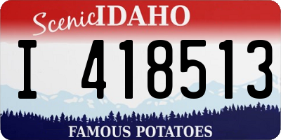 ID license plate I418513